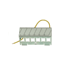Decelect Forgos - Support métal 6 RJ45 - HNI- Rail DIN - Fil de terre (conditionnement unitaire)