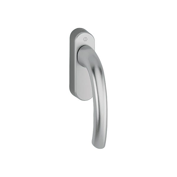 Decelect Forgos - Poignée de fenêtre connectée carré rétractable 32-42 mm, 2 positions, aluminium
