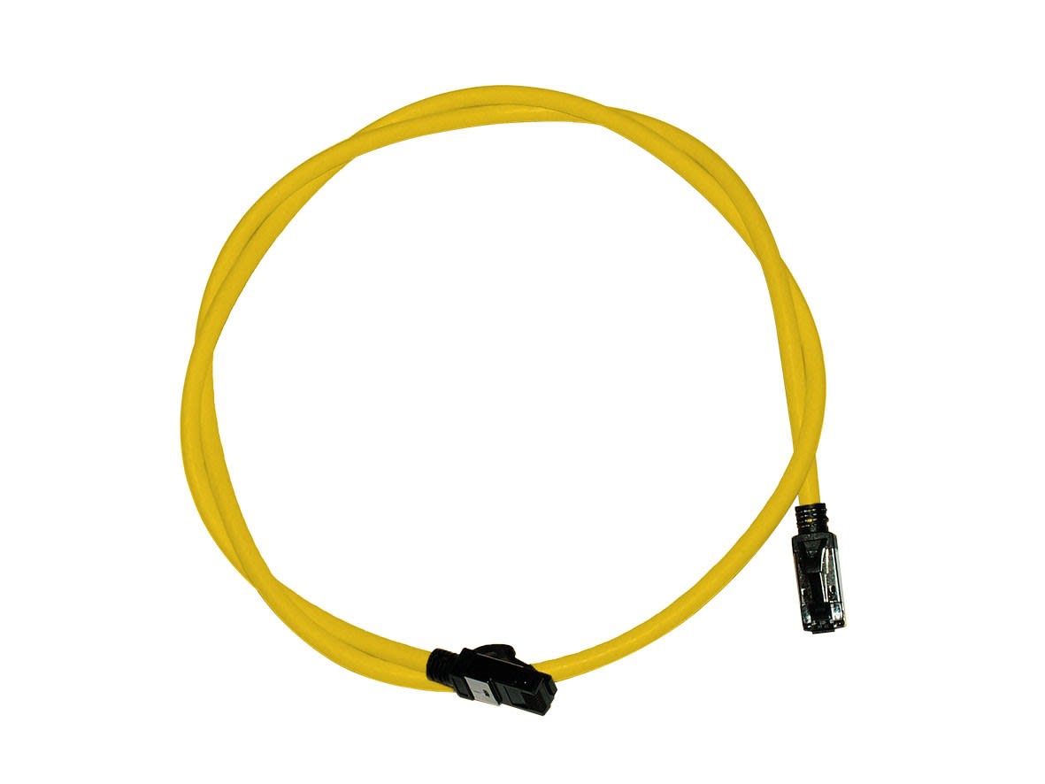 Decelect Forgos - COR RJ45 CAT8 JAUNE LSOH SURMOULE NOIR 0M50