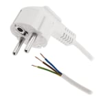 Decelect Forgos - Cordon rond blanc HO5VV-F 3G1,5mm² 16A 2P+T / dégainé - dénudé 1.5M