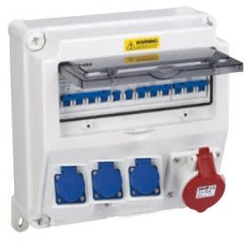 Decelect Forgos - COFFRET ELECTRIQUE DE CHANTIER MONO/TRI 4 PC DIFFERENTIEL 30mA + DISJONCTUER 16A