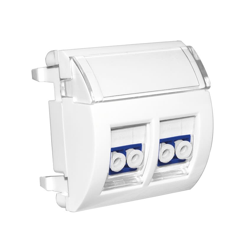 Decelect Forgos - Plastron 45x45 équipé - 2 traversées LC/PC duplex