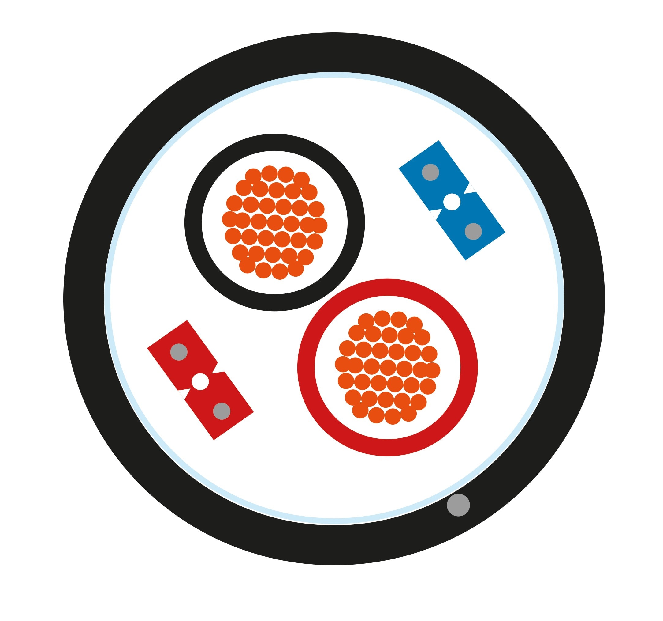 Decelect Forgos - CABLE HYBRIDE 5G Alim cuivre 2x1.5mm² + Data fibre 2xG657A2 LSOH 1000M