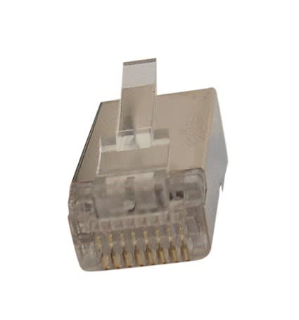 Decelect Forgos - Plug RJ45 a sertir - Multibrin - Entree ronde - Cat 5E Blinde