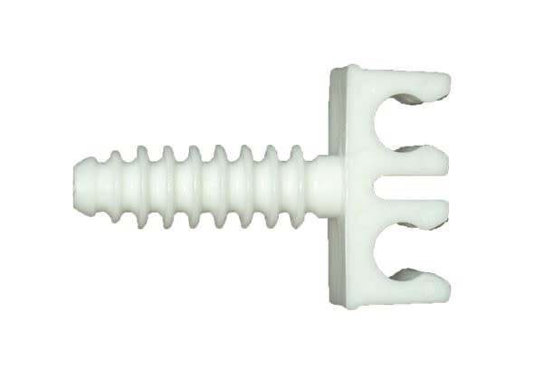 Decelect Forgos - Clips de fixation de cable d'antenne 2 positions - blanche