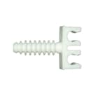 Decelect Forgos - Clips de fixation de cable d'antenne 2 positions - blanche
