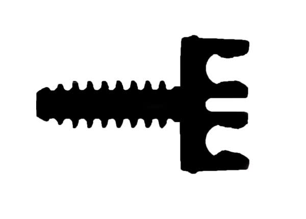 Decelect Forgos - Clips de fixation de cable d'antenne 2 positions - noir