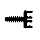 Decelect Forgos - Clips de fixation de cable d'antenne 2 positions - noir