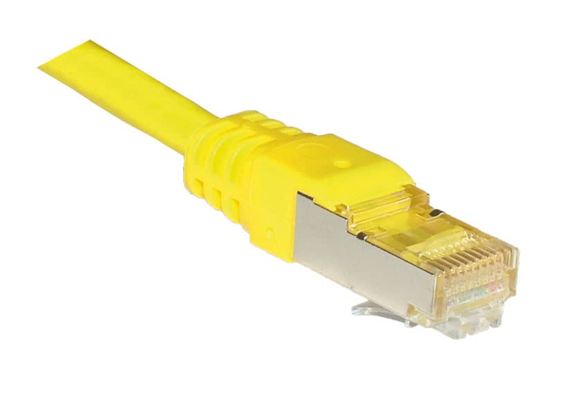 Decelect Forgos - Cordon RJ45 RJ45 jaune Cat.5E FTP 100OHMS generique male 0,5m