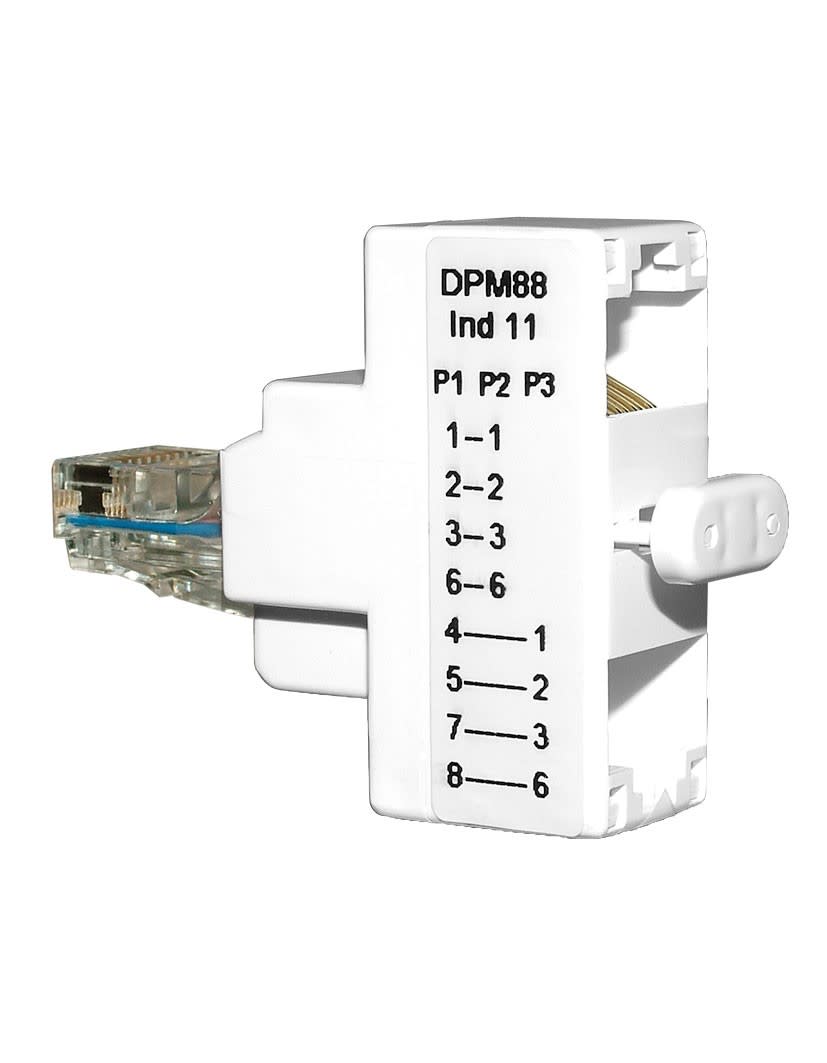 Decelect Forgos - DEDOUBLEUR COMPACT MALE-FEMELLES CAT5E (Ethernet) 3-RJ45