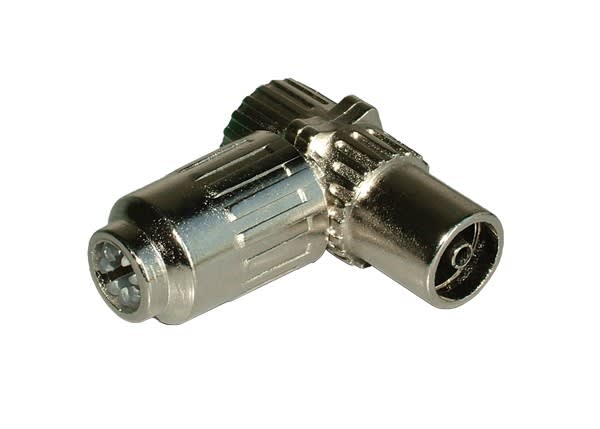 Decelect Forgos - Prise coaxiale coudee femelle 9,52mm