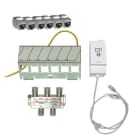 Decelect Forgos - Kit Grade 3 avec DTI Moduliare RJ11-RJ45 1 support d'embases (6), 6 embases RJ4