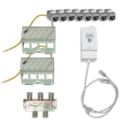Decelect Forgos - Kit Grade 3 avec DTI Modulaire RJ11-RJ45,8 embases RJ45 Cat6A,1 SPLIFT 4 sorties