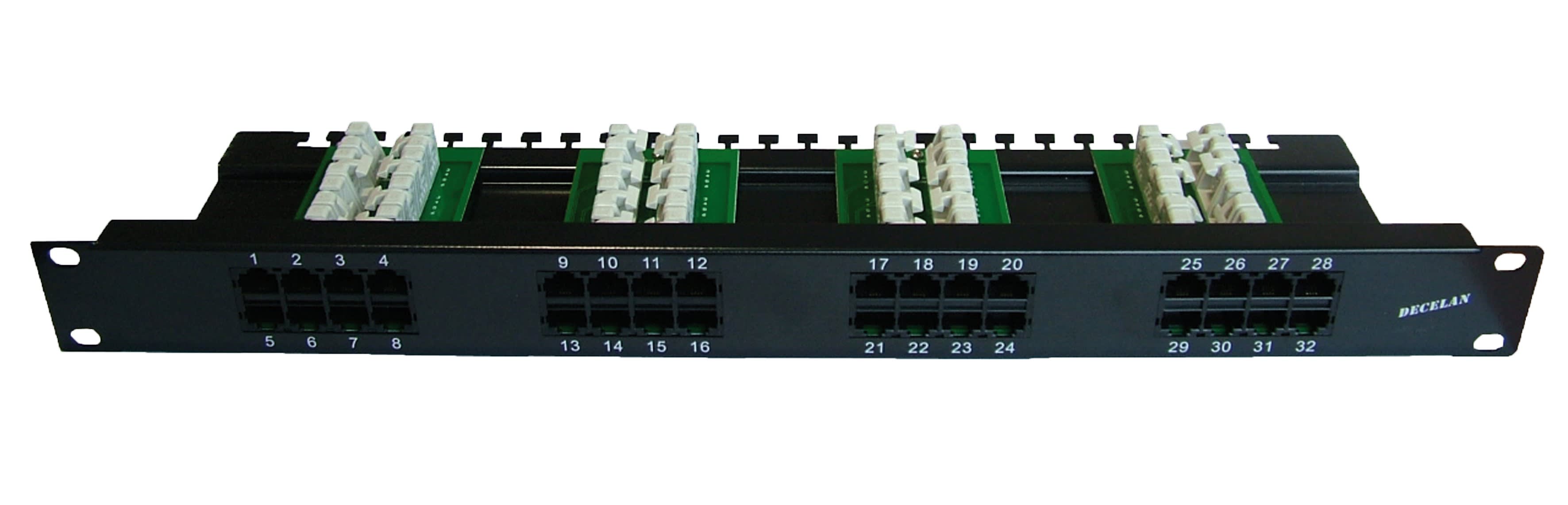 Decelect Forgos - PANNEAU TELEPHONIQUE SANS OUTIL 32 PORTS IDEM REF PA1932RJ451U