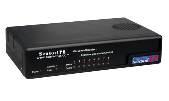 Decelect Forgos - Centrale SIP8POE equipee d'une sonde et de single port TH Sensor 1 FT