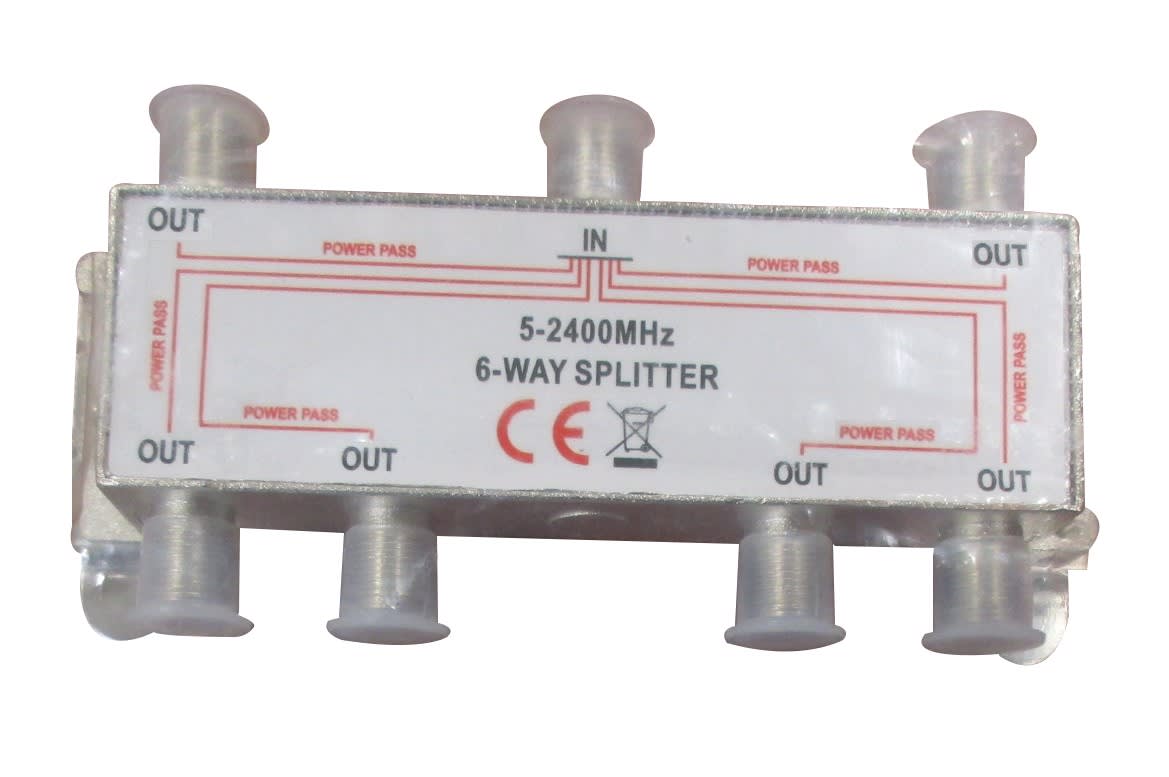 Decelect Forgos - Repartiteur TV 6 sorties 2-2400 MHZ - utilisation terrestre et satellite