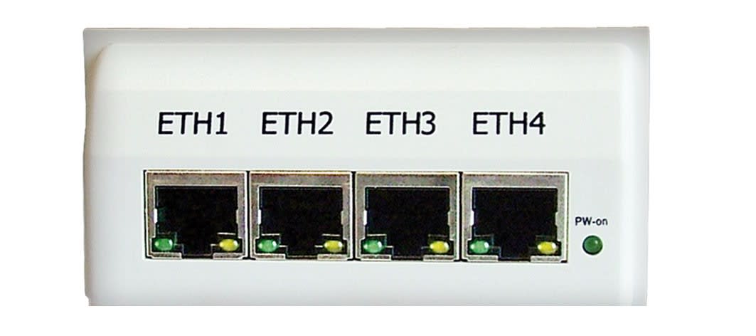 Decelect Forgos - Switch Ethernet 4 ports RJ45 90x45mm
