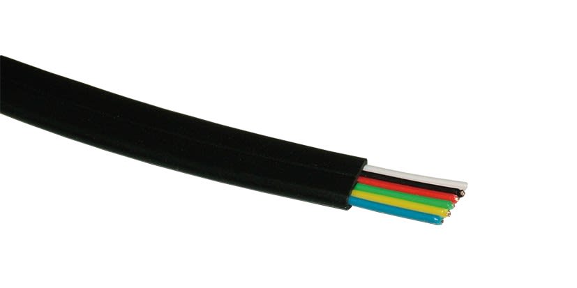 Decelect Forgos - CABLE TELEPHONIQUE PLAT NOIR 6 CDS 100M