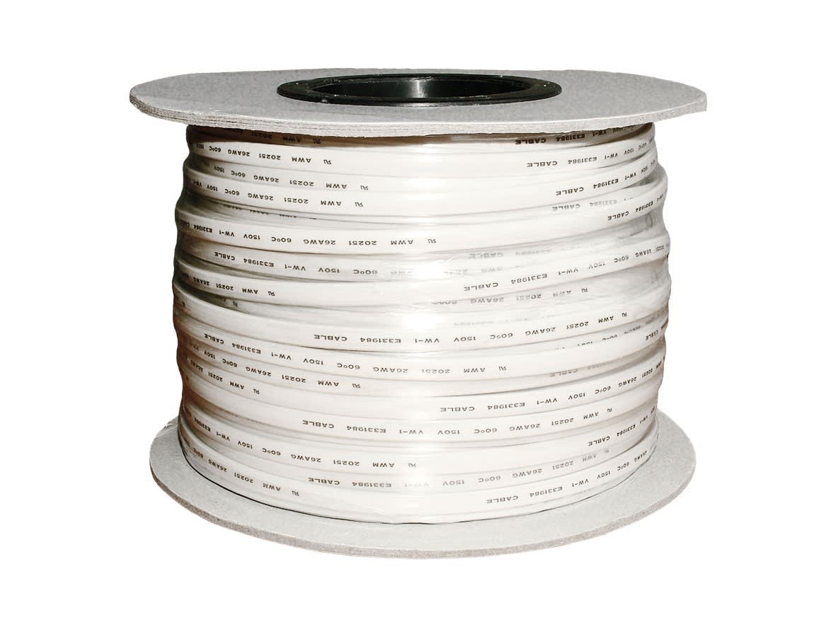 Decelect Forgos - CABLE TELEPHONIQUE PLAT BLANC 4CDS 100M