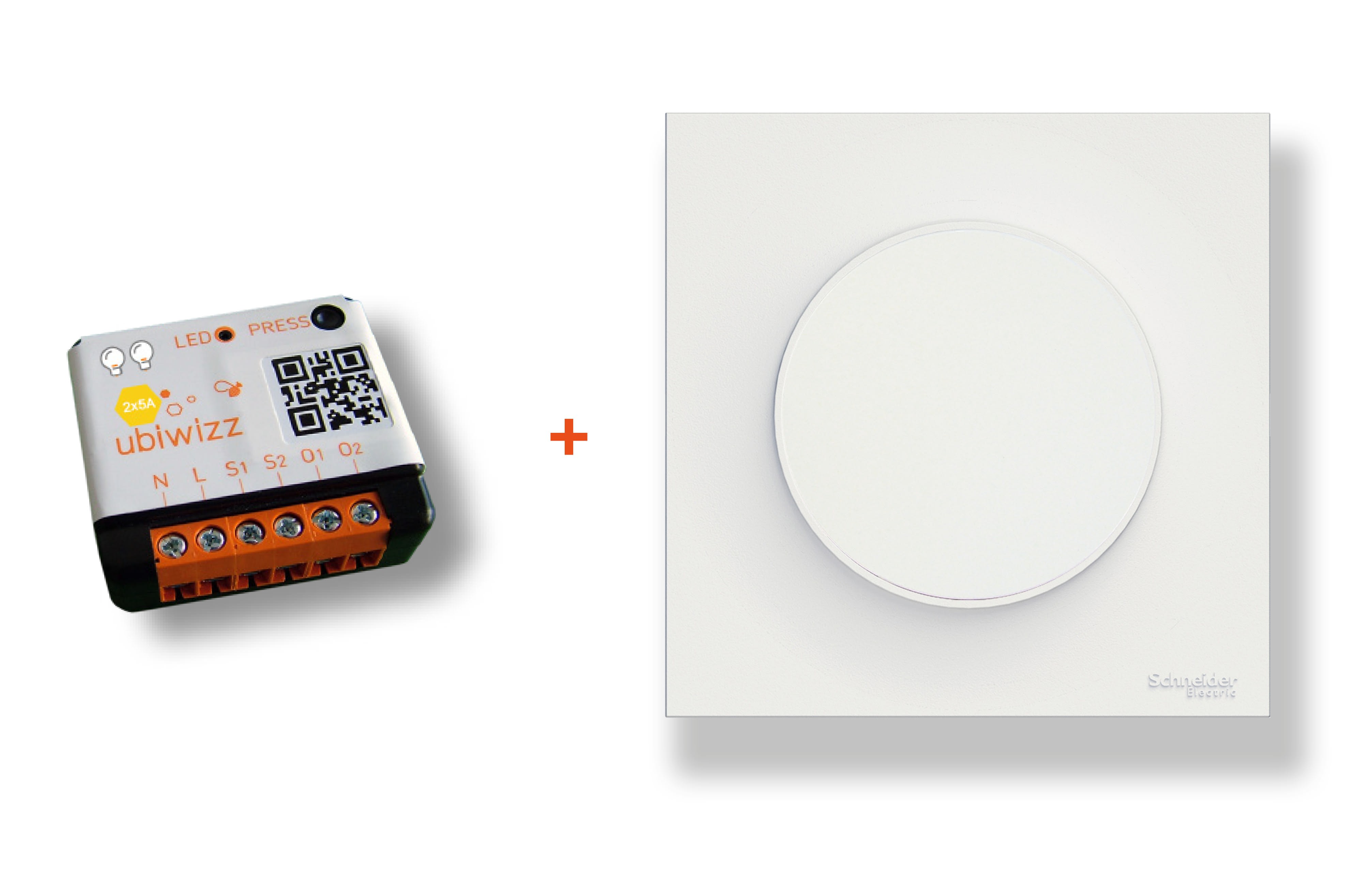 Decelect Forgos - Kit eclairage connecte avec 1 interrupteur radio 1 touche et 1 micromodule