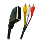 Decelect Forgos - Cordon peritel 3 RCA male, 1 sortie RCA video et 2 sorties RCA AUDIO- LG 1,5M