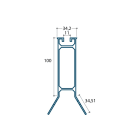 Joriside - Rail Jorisolar Opti'Roof Sunshine 100mm