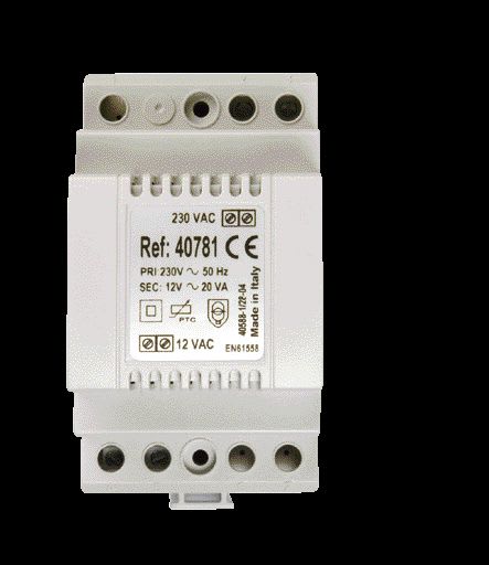Aiphone - Transformateur 220 v / 12 v / 1,5 a, fixation din et vis