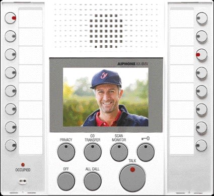 Aiphone - Poste maître vidéo mains libres, appels 8 platines, fixation murale ou bureau