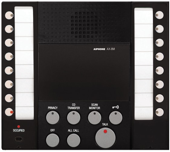Aiphone - Poste maitre audio 2x8 lignes Facade noire