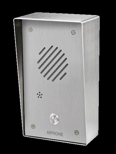 Aiphone - Platine audio AX en inox résistante au vandalisme, saillie, 1 bouton d'appel