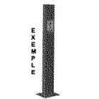 Aiphone - Borne VL, hauteur 165 cm pour 1 platine - Produit : ni repris, ni échangé