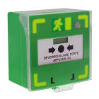 Aiphone - Bouton vert déclencheur, déverrouillage des issues contrôlées, sonore, lumineux