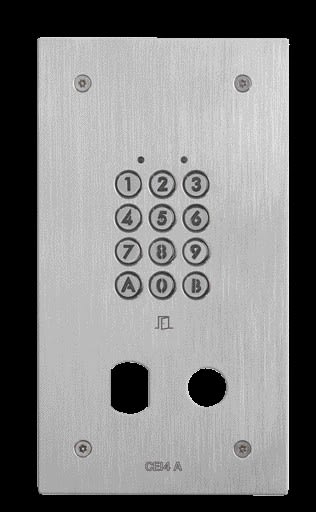 Aiphone - Clavier encastré inox 100 codes / 2 relais avec perçage Ø 25 mm et Ø 19 mm