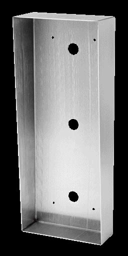 Aiphone - Cadre saillie inox avec visière anti-pluie pour façade gamme JP, vidéo KJMDVFL