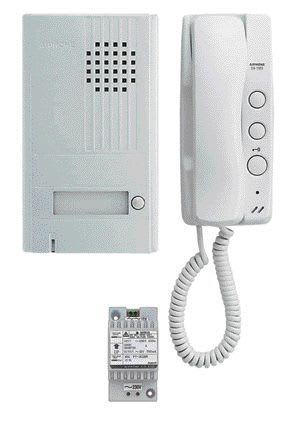 Aiphone - Portier audio 2 fils intégral, saillie Façade alu. avec 2ème bouton de commande