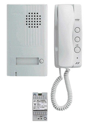 Aiphone - Kit audio 2 fils intégral combiné, platine aluminium saillie 22 mm