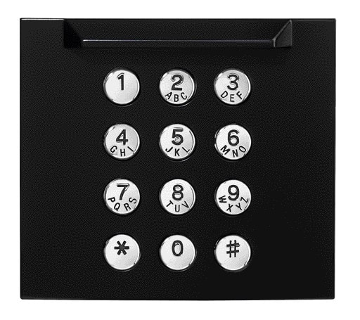 Aiphone - Façade clavier zamak, RAL finition noire satin, pour module GT10K