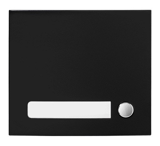 Aiphone - Façade 1 BP finition noire satinée pour module d'appel GTSW