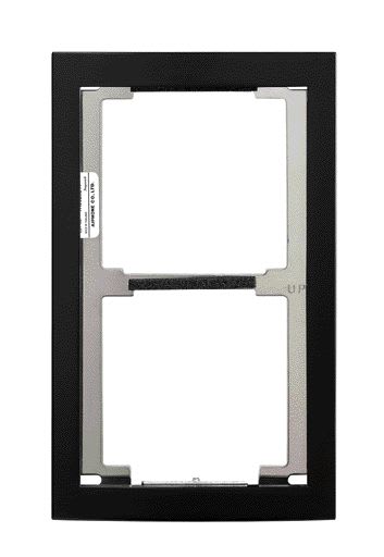Aiphone - Façade finition noire satinée cadre 2 modules