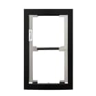 Aiphone - Façade finition noire satinée cadre 2 modules