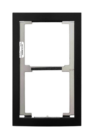 Aiphone - Façade finition noire satinée cadre 2 modules