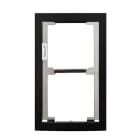 Aiphone - Façade finition noire satinée cadre 2 modules