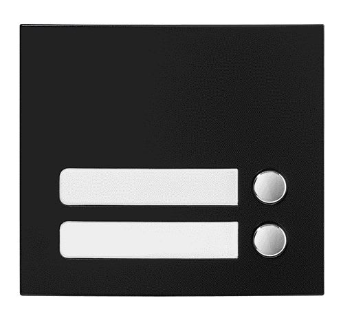 Aiphone - Façade 2 BP finition noire satinée pour module d'appel GTSW