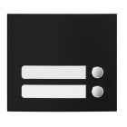 Aiphone - Façade 2 BP finition noire satin pour module d'appel GTSW