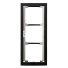 Aiphone - Façade finition noire satinée cadre 3 modules