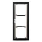 Aiphone - Façade finition noire satinée cadre 3 modules