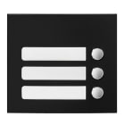 Aiphone - Façade 3 BP finition noire satinée pour module d'appel GTSW