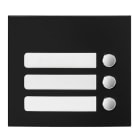 Aiphone - Façade 3 boutons poussoir finition noire satin pour module d'appel GTSW