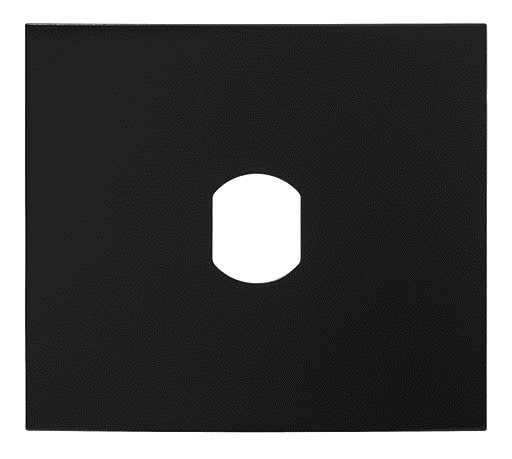 Aiphone - Façade finition noir satin percée au diamètre 25 mm pour VIGIK+ ou canon T25