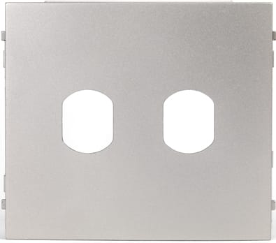 Aiphone - Façade en zamak, 2 perçages au diamètre 25 mm pour VIGIK+ et / ou canon résident